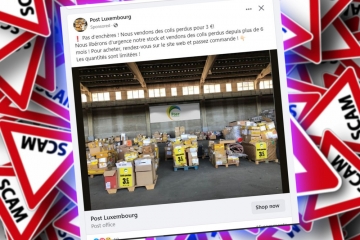 Internet-Nepp / Nein, die Luxemburger Post verkauft keine verlorenen Pakete samt Inhalt für drei Euro