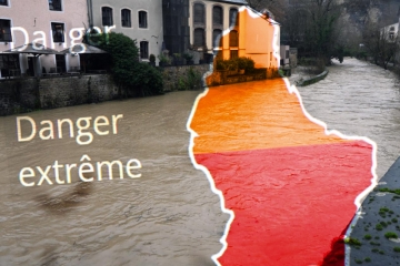 Luxemburg / Meteolux: Roter Alarm wegen Hochwasser, gelber Alarm wegen Sturm