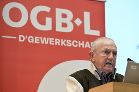 Henri Kremer, Präsident der Pensionierten im OGBL, begrüßte mehr als 400 Delegierte zu der Veranstaltung in Bonneweg