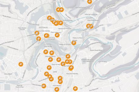 Auf der interaktiven Karte der „Ville de Luxembourg“ sind die Motorradstellplätze eingezeichnet